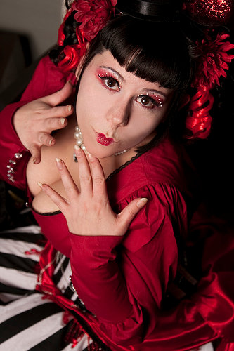 Female model photo shoot of RedBettie in wicked faire '10