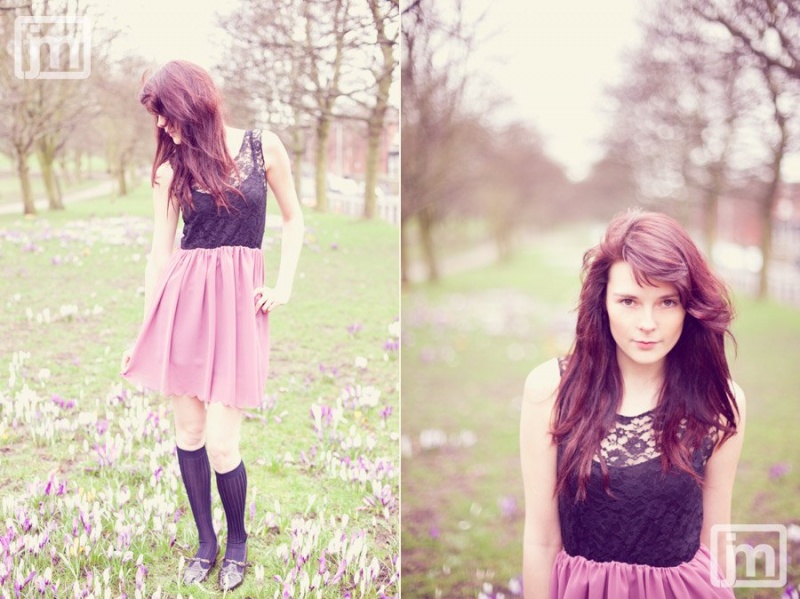 Female model photo shoot of Jen Ward by James Melia in Hyde Park, Leeds, clothing designed by Kee Boutique