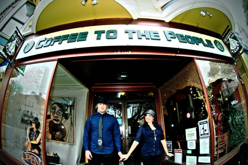 Male and Female model photo shoot of Jeffrey Ryan Marvel and Ms KM in Coffee To The People