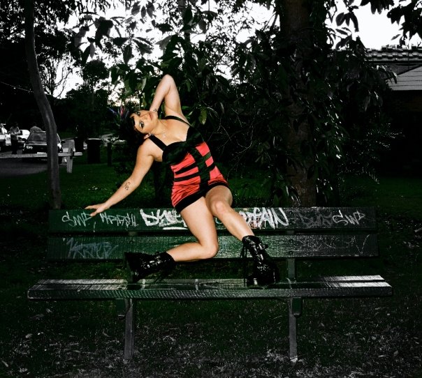 Female model photo shoot of Kitty Glas in Sydney, makeup by Kris Milisavljevic