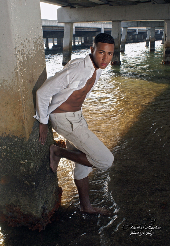 Male model photo shoot of CG3 Photography in Virginia Key Beach, makeup by Jamel Mr Makeova Diaz