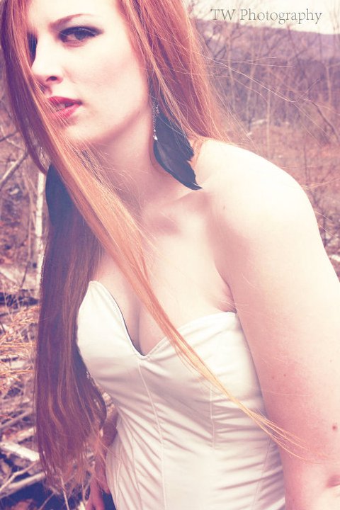 Female model photo shoot of Sarah Ruth T by T Weber Photography, clothing designed by Sibyl Vain Clothing