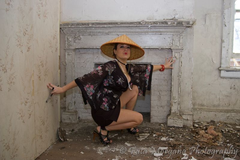 Female model photo shoot of Jersey Girl - Christina by FataMorganaPhotography in Abandoned Building Ocean County, NJ