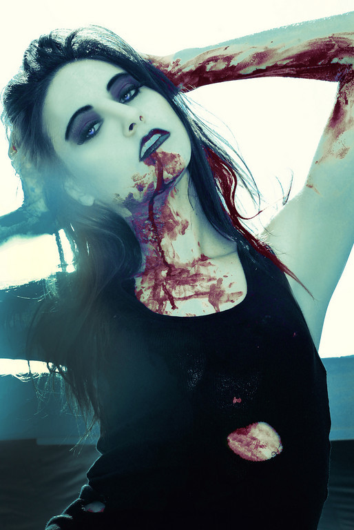 Female model photo shoot of StaceyElaine211 by Alicia Trisciuzzi, makeup by The Ghost Haus