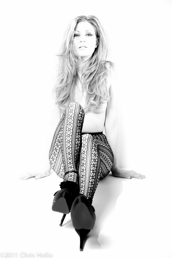Female model photo shoot of Miss Meghan by Chris Hollo in studio, makeup by McKenzie Gregg