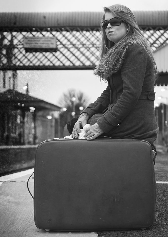 Female model photo shoot of LornaM in Carlow Train Station