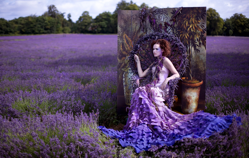 Female model photo shoot of Natasha Musson in Secret - Lavender field in Surrey