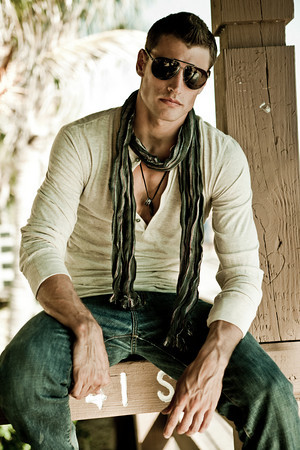 Male model photo shoot of Chet Corey in Miami Beach