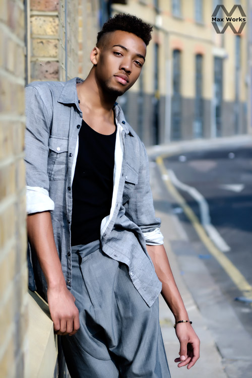 Male model photo shoot of Max Works and Jacade Simpson in London