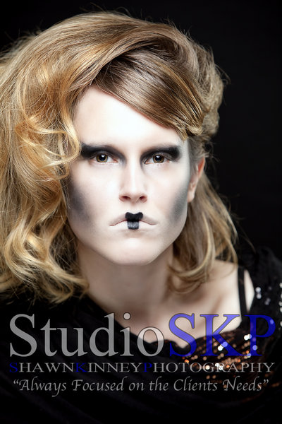 Female model photo shoot of Deviathan Makeup and Cedar and Pine by Shawn Kinney, hair styled by Deviathan