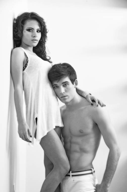 Female and Male model photo shoot of Raissa R Lyra and Samar4anin by Anthony DiMatteo, hair styled by Hair I Am Too