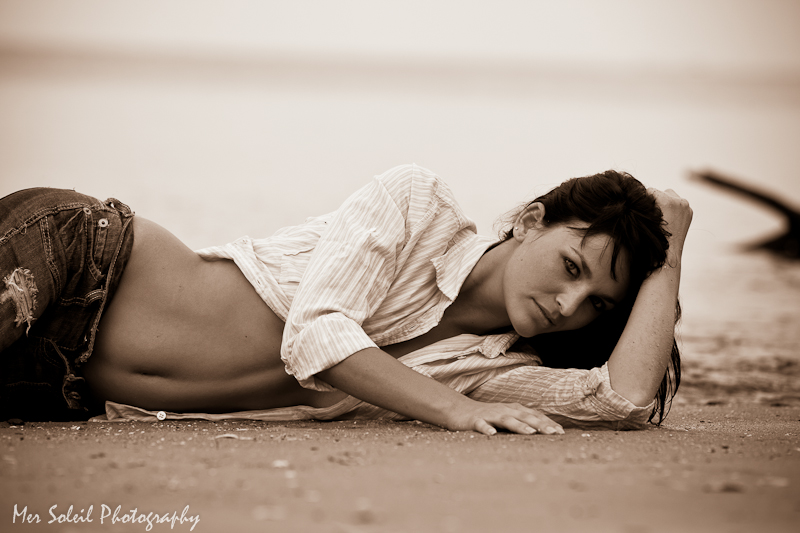 Male and Female model photo shoot of Mer Soleil Light and Sabrina Rai in Talbot Island, Florida