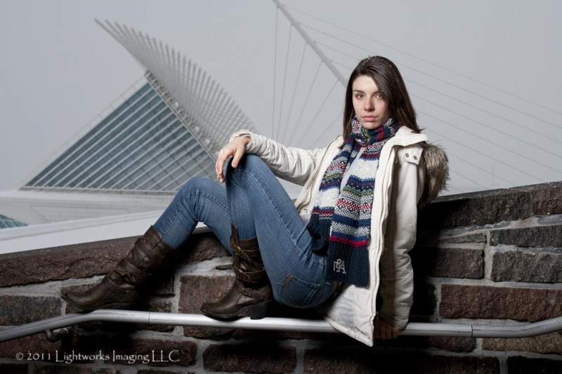Female model photo shoot of Courtney Lynn by Lightworks Imaging - WI in Downtown Milwaukee