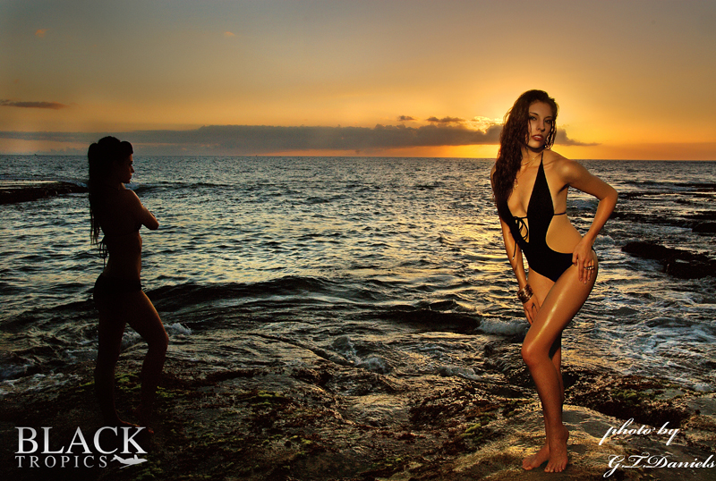 Male and Female model photo shoot of Gary Daniels, KB17 and Mirkovic  in Honolulu, Hawaii