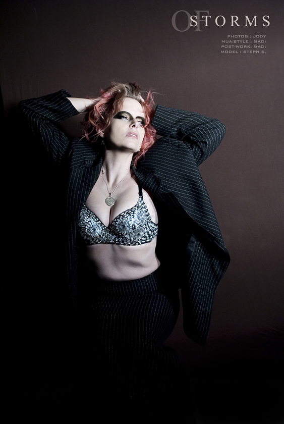 Female model photo shoot of Stevilee by OF STORMS in Studio