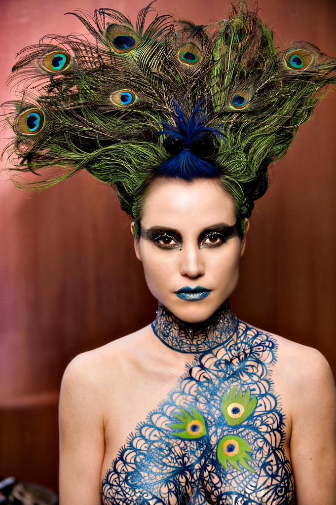Female model photo shoot of Village Makeup FX in Salon Blu, Santa Clara, CA