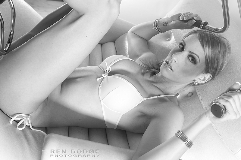 Male and Female model photo shoot of ren dodge and MissMaris in Vulcan Studios, makeup by Star Symmetric