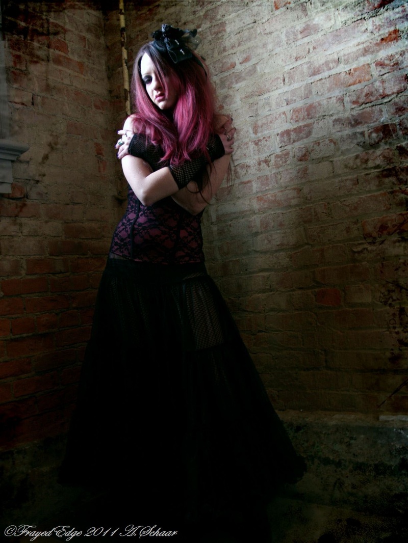 Female model photo shoot of FrayedEdge-Anne and jackie the gypsy in Ohio State Reformatory, Mansfield, OH