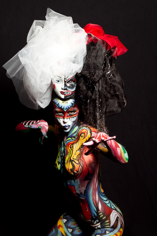 Female model photo shoot of Body Paint Girl by Beau Bumpas Photography, body painted by Natasha Kudashkina