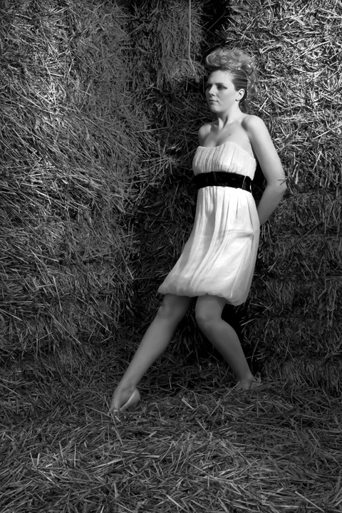 Female model photo shoot of Nicola E in farm peterborough