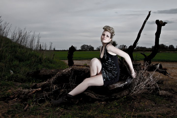 Female model photo shoot of Nicola E in burnt log