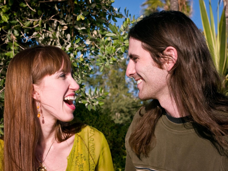 Male and Female model photo shoot of Justin Alu and Terra Kristen in Self Realization Fellowship, Carlsbad CA