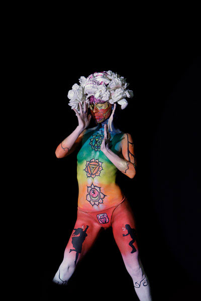 Female model photo shoot of Body Paint Girl in NABPC 2010, Las Vegas, NV
