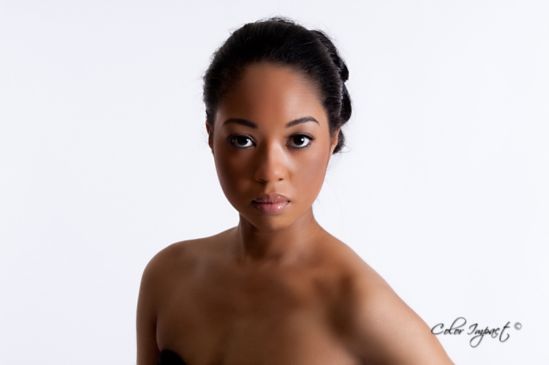 Female model photo shoot of Leah YI by Color Impact  , hair styled by Bria P, makeup by kmccullough