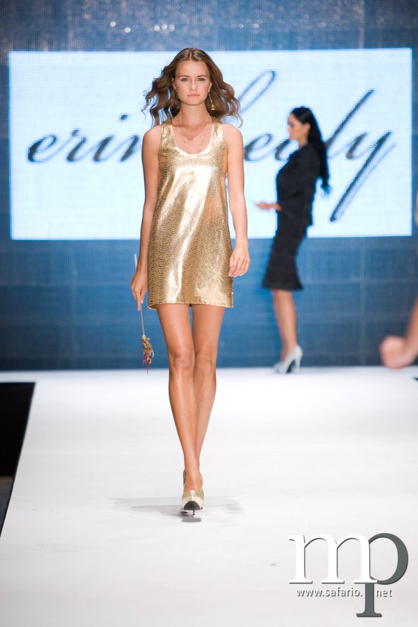 Female model photo shoot of Erin Healy Designs in Miami International Fashion Week 2011