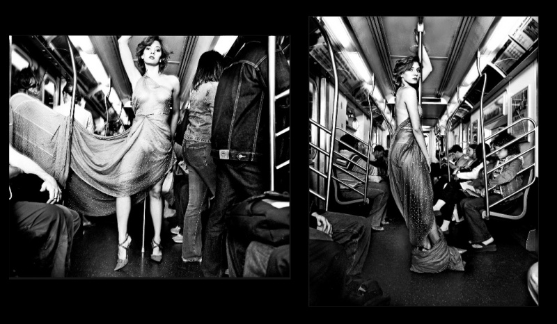 Female model photo shoot of Sama Mariea in Subway between Brooklyn and Manhattan