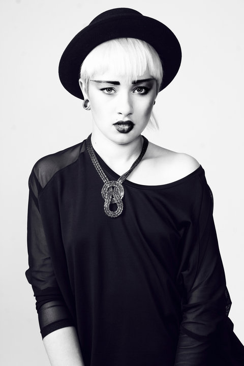 Female model photo shoot of Taylor R N-B in London studio, wardrobe styled by Lauren Eva