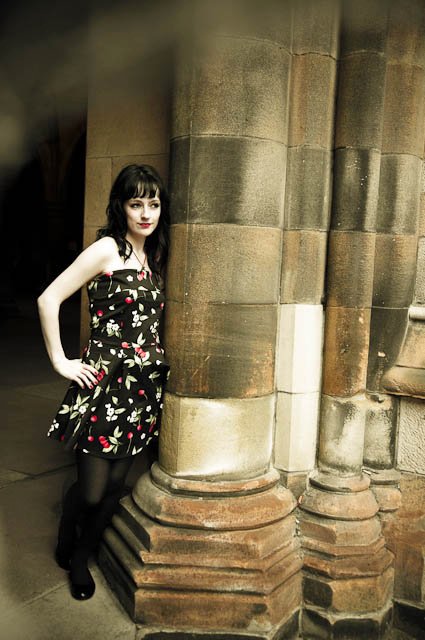 Female model photo shoot of Lady Contraband in Glasgow University