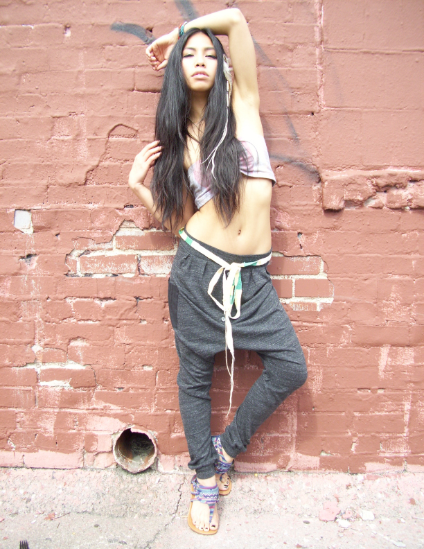 Female model photo shoot of Monica S Reyes in Los Angeles, CA @ Slow Clothing on Melrose