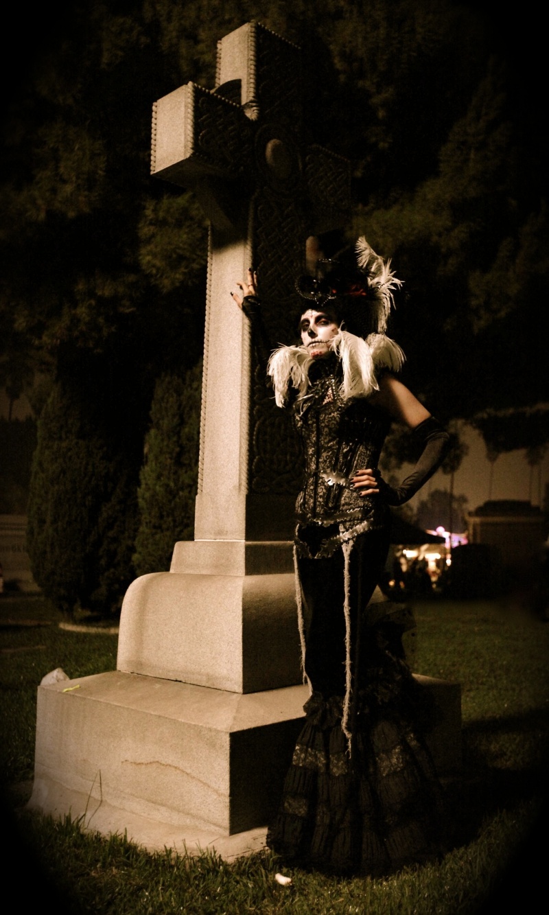 Female model photo shoot of  Melody K in Hollywood Forever
