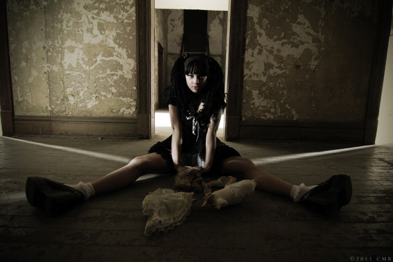 Female model photo shoot of Lady C Photography and Lightning Layne in Ohio State Reformatory