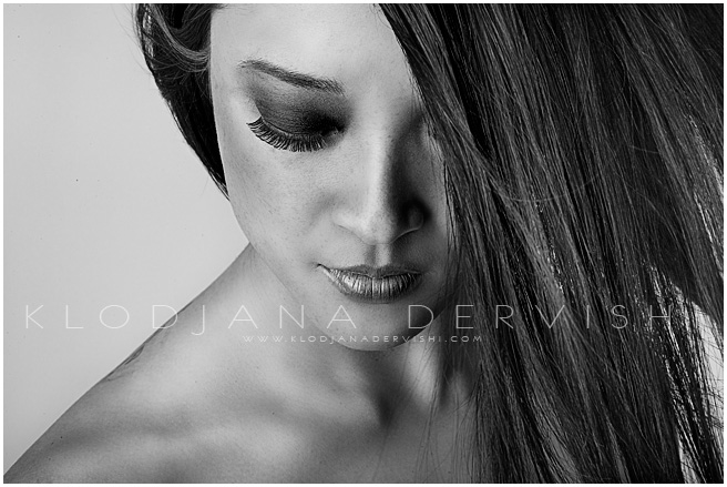Female model photo shoot of -K-S- by Klodjana Dervishi, makeup by DigitalGlu