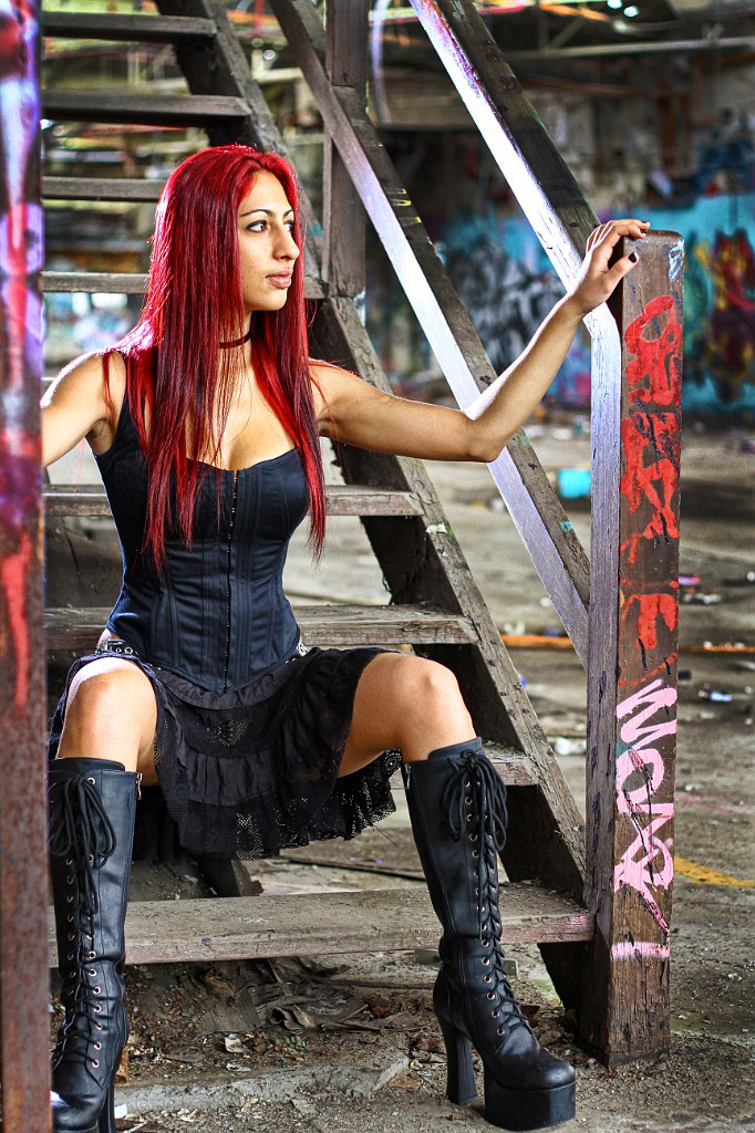 Female model photo shoot of Red Gypsy by glumpy in Alexandria, Sydney