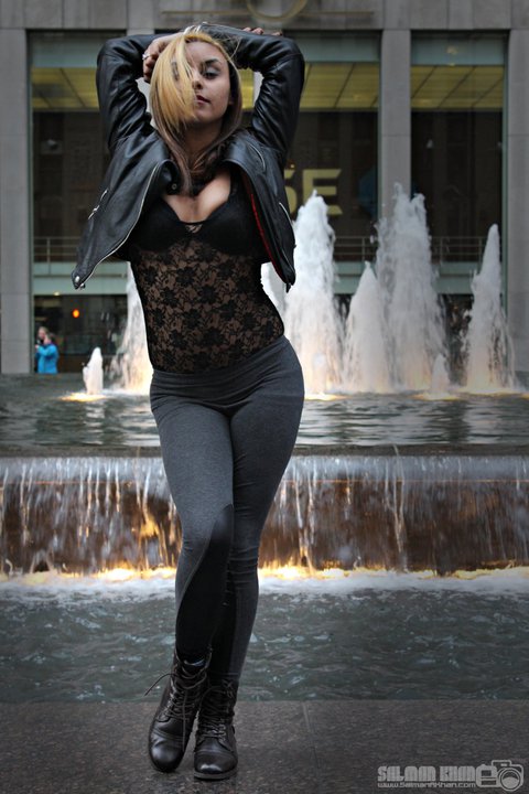 Female model photo shoot of ScarletVonZ in Rockefeller Center