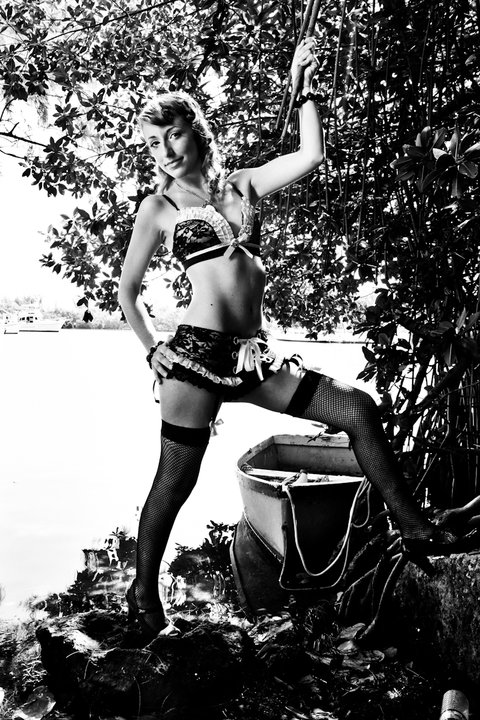 Female model photo shoot of SaraMadison by Sandbox Raw in Virginia Key, FL, hair styled by MamaJax Beauty