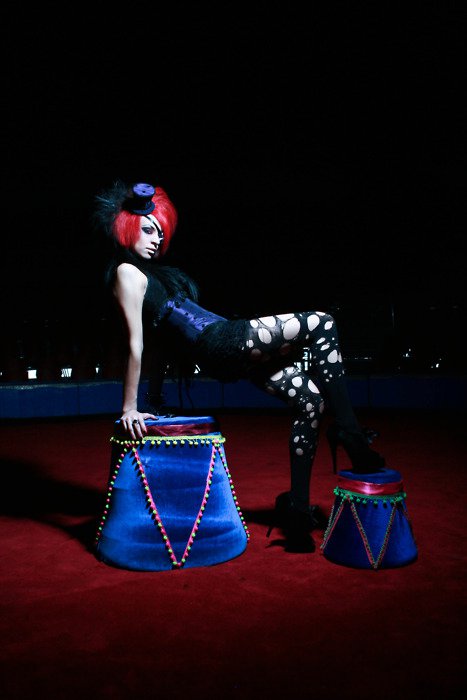Female model photo shoot of xGermanyx in Circus Tent