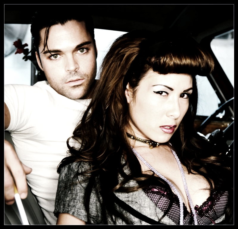 Female and Male model photo shoot of Jen Venom and Bryce Van Patten in Rich & Famous Auto Sales