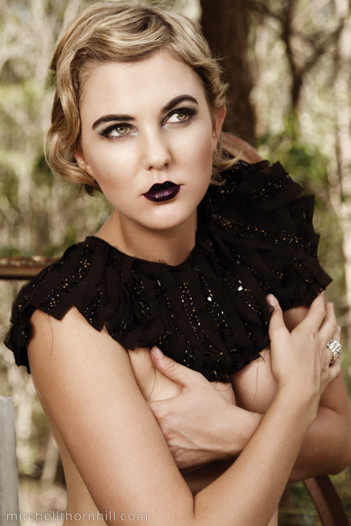 Female model photo shoot of Lizzie  M by Mitchell Thornhill, makeup by WadeAmblerHairandmakeup and Karl Fjeseth