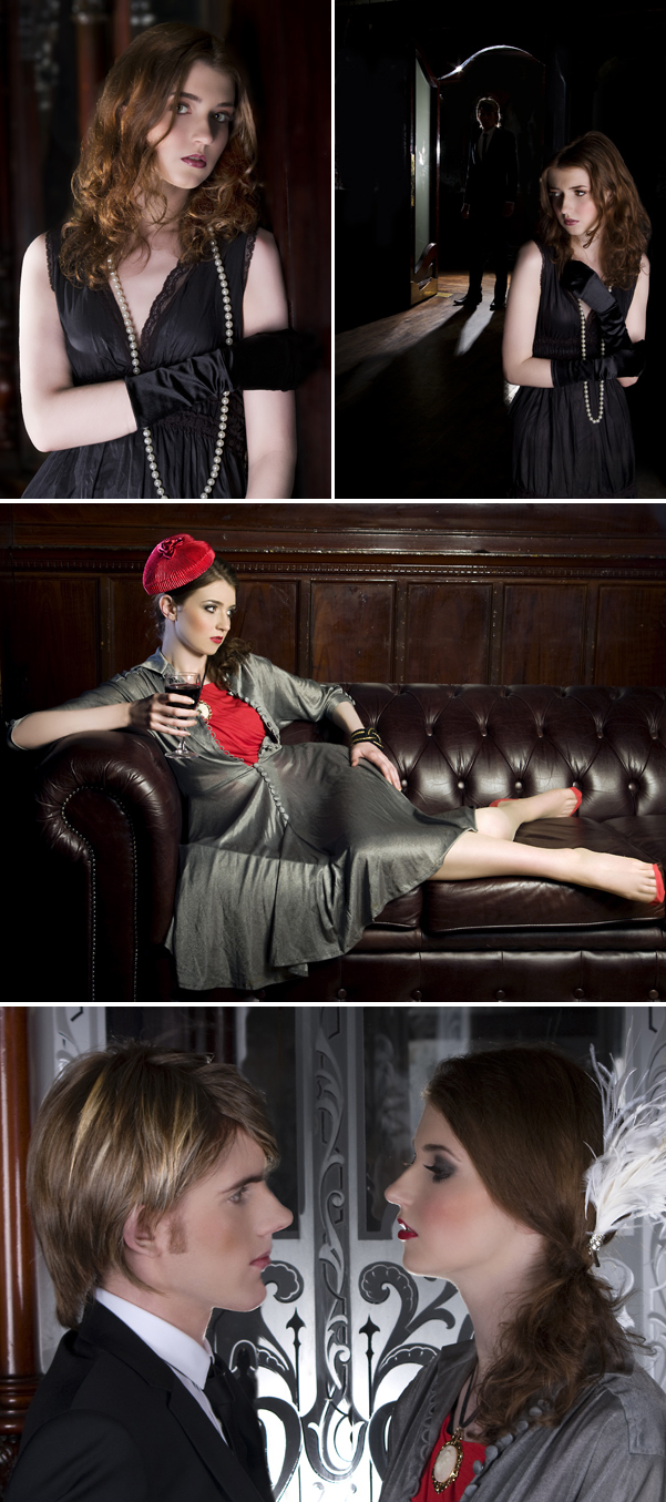 Male and Female model photo shoot of Stuart Dreghorn and Michelle Pingu by Stuart Dreghorn in Sloane's Bar, Glasgow, wardrobe styled by Sarah Graham, makeup by PaulinaS