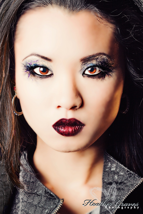Female model photo shoot of Heather Graves Make-up