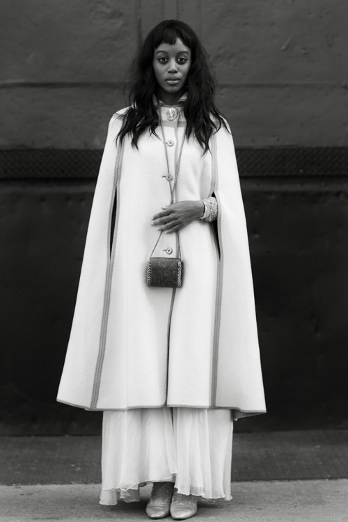 Female model photo shoot of Elfee Duquette in New York Fashion Week