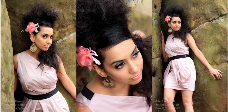 Male and Female model photo shoot of SSingh and Jaz Sohal in Outdoor Shoot, makeup by Sat Bansal