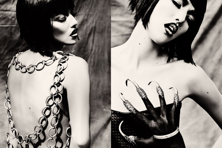 Female model photo shoot of Gilding Primal Instinct, wardrobe styled by Dan Sin