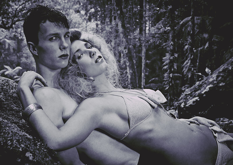 Male and Female model photo shoot of JJ Simpson Photographer, Elisabeth Roeland and Zachary Zasada in Kondalilla Falls, makeup by Marcelle Ibberson