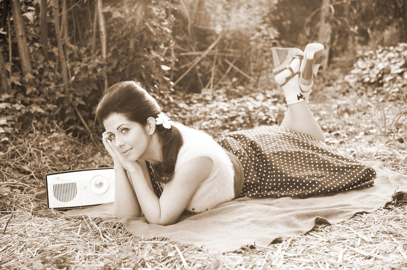 Female model photo shoot of Susannah Fields in Slim Jims back garden, Islington