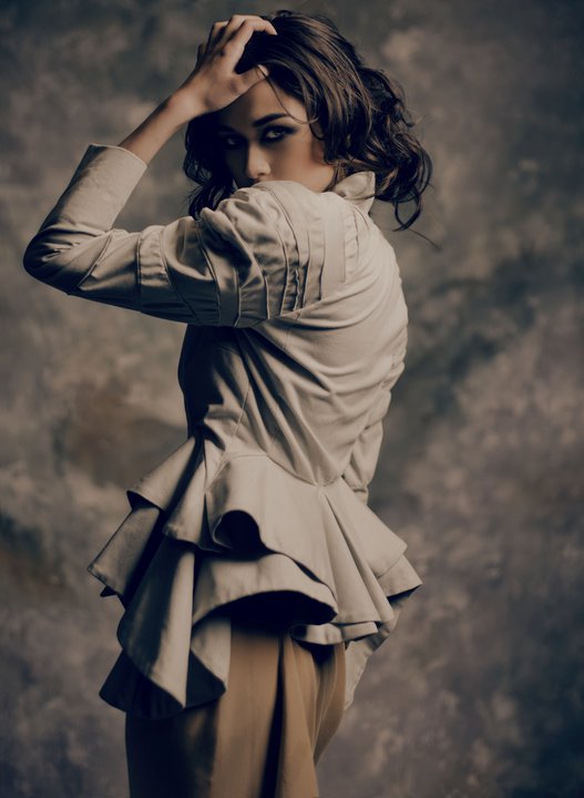 Female model photo shoot of Shroud Clothing